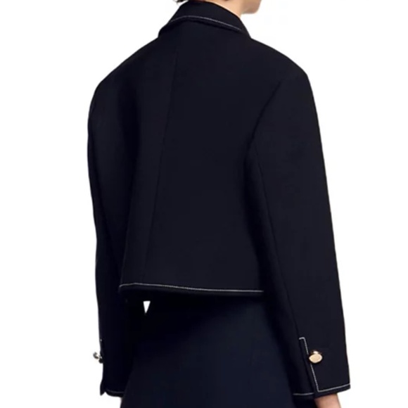 Elodie Peter Pan Collar Cropped Jacket - Picture 2 of 7